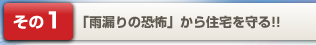 その1「雨漏りの恐怖」から住宅を守る!