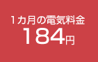 1ヶ月の電気料金184円