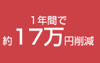 1年間で約17万円削減