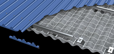 波形スレート改修屋根リフォーム 固定工法 イメージ写真